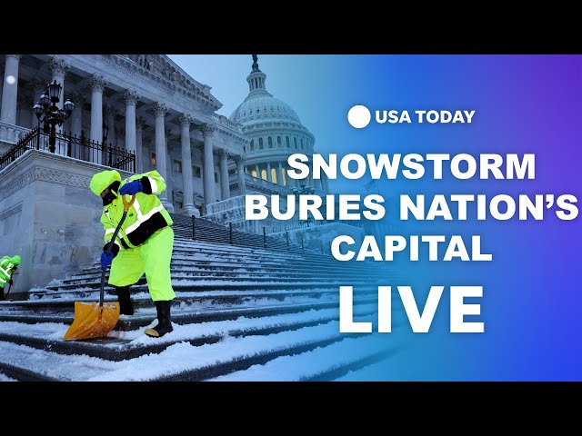 ⁣WATCH LIVE: Snowstorm buries nation's capital