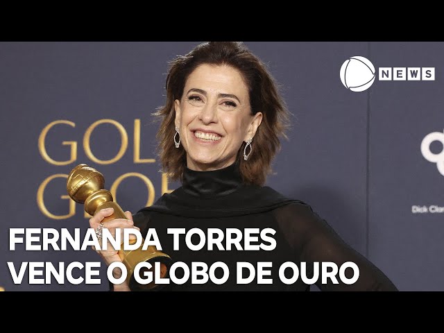 ⁣Fernanda Torres é a primeira atriz brasileira a vencer o Globo de Ouro de Melhor Atriz