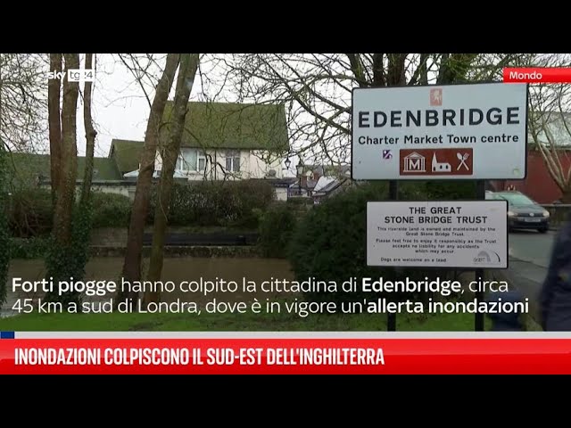 ⁣Inondazioni colpiscono il sud-est dell'Inghilterra