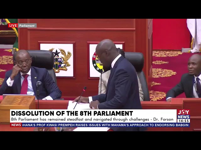 ⁣Dissolution of the 8th Parliament: Minority Leader, Ato Forson delivers closing remarks