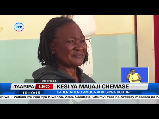 ⁣Mwakilishi wadi wa zamani wa Muhoroni, Kisumu Caren Atieno afikishwa kortini