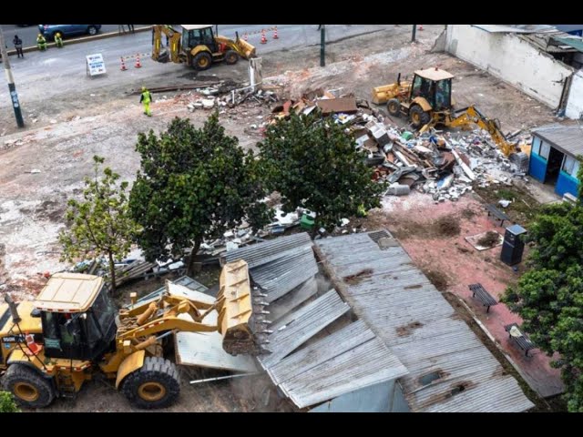 ⁣San Juan de Miraflores: Autoridades continúan con las demoliciones por obras de la Vía Expresa