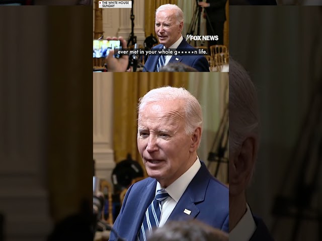 ⁣Biden curses at reporters while boasting about his world stage connections