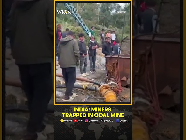 ⁣Miners Trapped Inside A Coal Mine In Assam After Water Flooded The Shaft | India News | WION Shorts