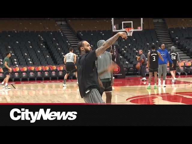 ⁣Former Raptor Trent Jr. discusses viral moment in Toronto