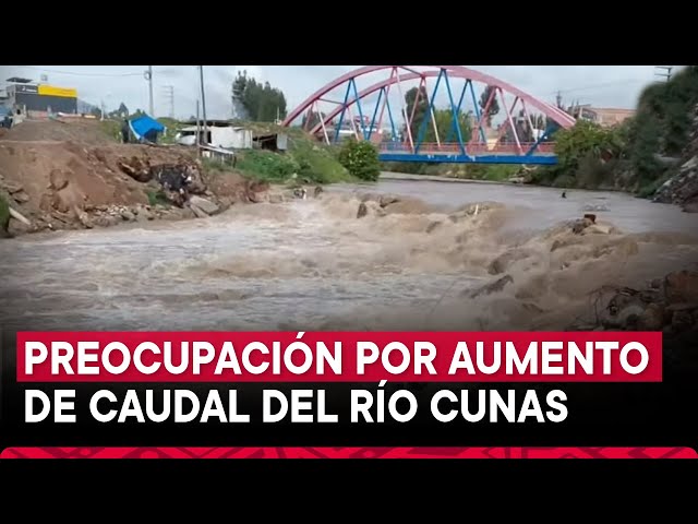 ⁣Junín: aumenta el caudal del río Cunas ante las intensas lluvias en la región