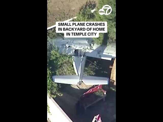 ⁣Small plane crashes in backyard of home in Temple City