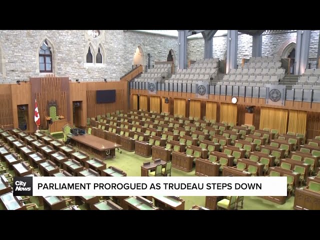 ⁣Parliament prorogued as Trudeau steps down