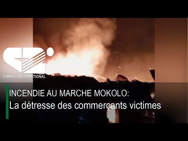 ⁣INCENDIE AU MARCHE MOKOLO: La détresse des commerçants victimes