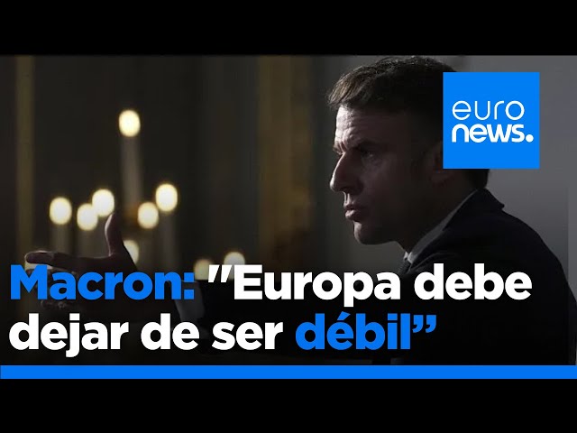 ⁣Macron: "Europa debe dejar de ser débil y derrotista, para ganarse el respeto de Trump"