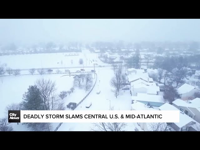 ⁣Deadly winter storm slams central U.S.  and mid-Atlantic