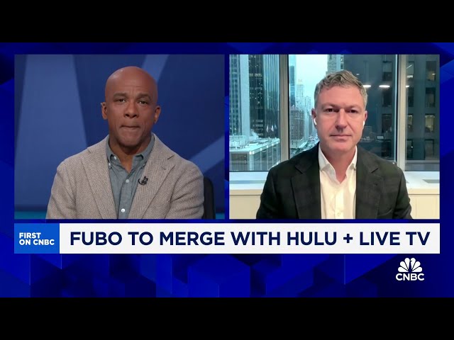 ⁣Fubo CEO talks merging with Hulu's live TV business