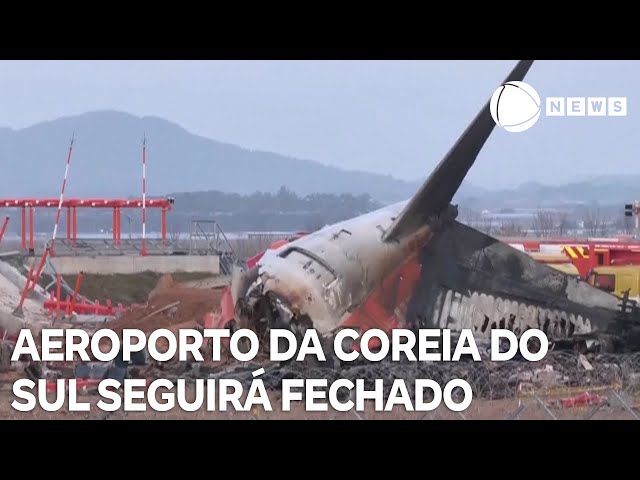 ⁣Aeroporto da Coreia do Sul seguirá fechado após acidente aéreo