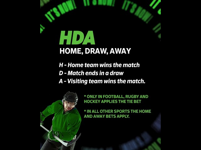 ⁣How to bet. HDA- Home, Draw, Away