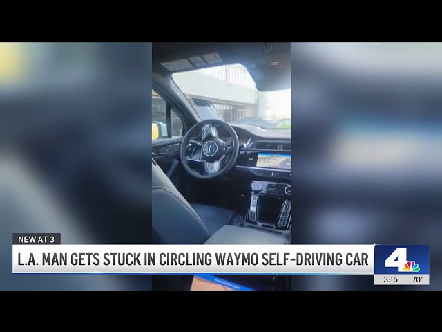 ⁣LA man goes round in circles during Waymo ride