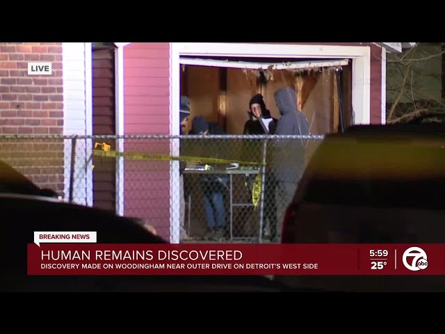 ⁣Detroit police investigating human remains on the west side