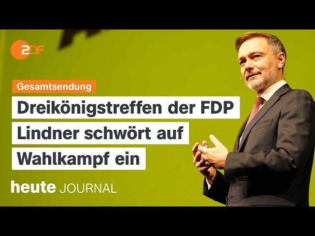 ⁣heute journal vom 06.01.2024 Wahlkampf FDP, FPÖ mit Regierungsbildung beauftragt, Rücktritt Trudeau