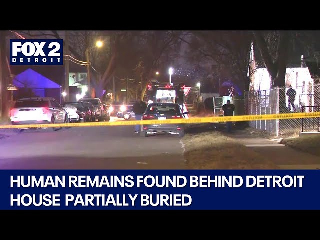 ⁣FBI, police investigate human remains found behind Detroit garage on city's west side