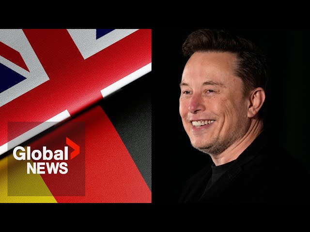 ⁣UK, Germany leaders push back against critique from Elon Musk