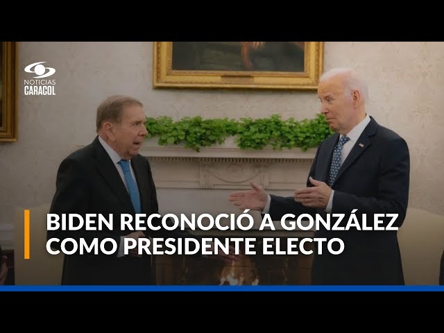 ⁣Edmundo González fue respaldado por el gobierno de Joe Biden, presidente de Estados Unidos