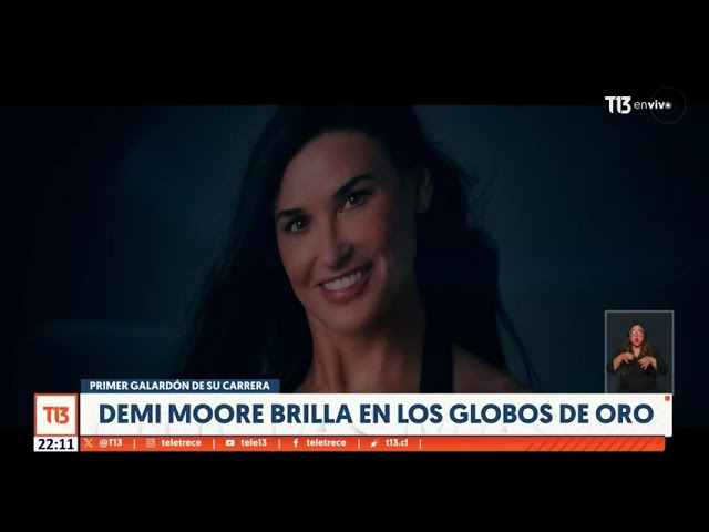 ⁣El potente discurso de Demi Moore tras triunfar en los Globos Oro