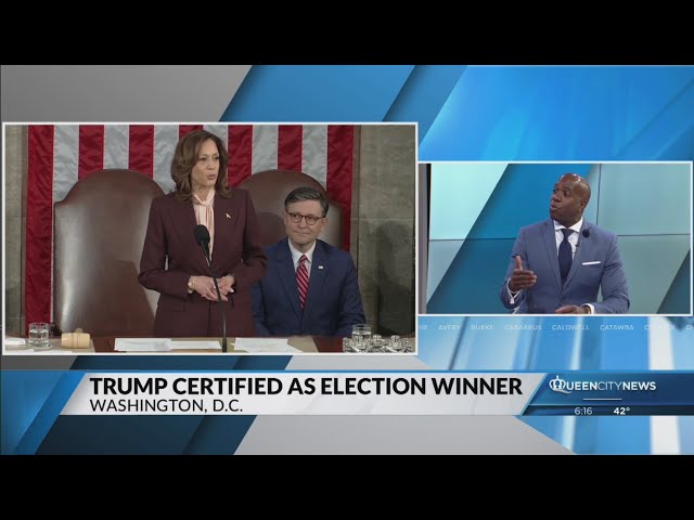 ⁣Trump's election victory certified by Congress