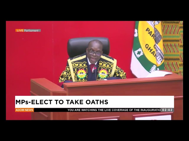 ⁣MP's-Elect to take oaths - Dissolution of the 8th Parliament on Adom TV (07-01-25)