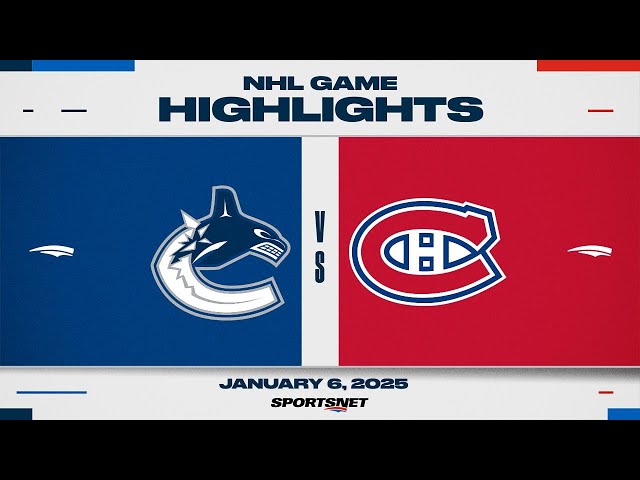 ⁣NHL Highlights | Canucks vs. Canadiens - January 6, 2025