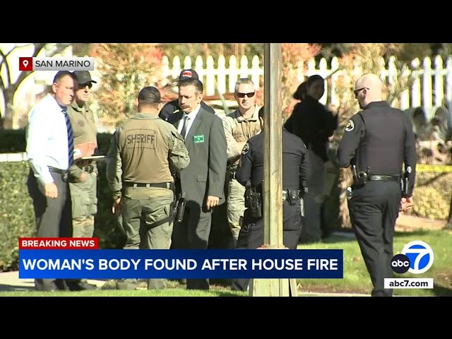 ⁣Woman's body found after crews extinguish fire at home in San Marino, authorities say