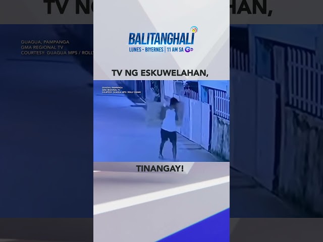 ⁣Lalaki, tinangay ang tv ng eskuwelahan na ginagamit sa pagtuturo #shorts | Balitanghali