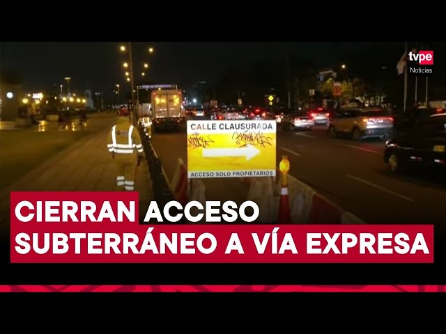 ⁣Cierran acceso subterráneo a la Vía Expresa por 30 días para obras de la Línea 2 del Metro de Lima