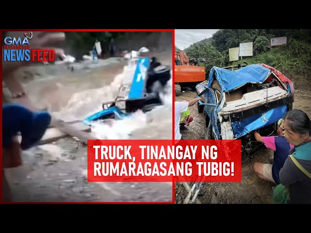 ⁣Truck, tinangay ng rumaragasang tubig! | GMA Integrated Newsfeed