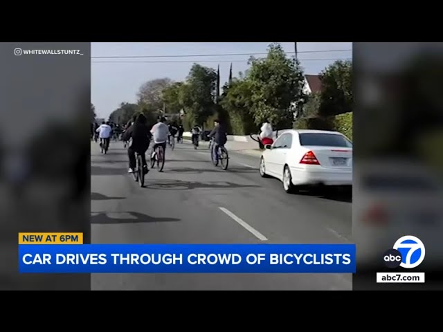 ⁣Driver nearly hits several bicyclists during road-rage incident in Mid-City