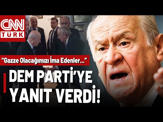 ⁣Bahçeli'den "Gazze Oluruz" Diyen DEM Eş Başkanına Uyarı: Karanlık Cephe Makberiniz Ol