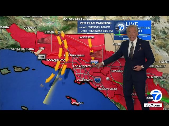 ⁣SoCal bracing for potentially destructive windstorm, extreme fire danger