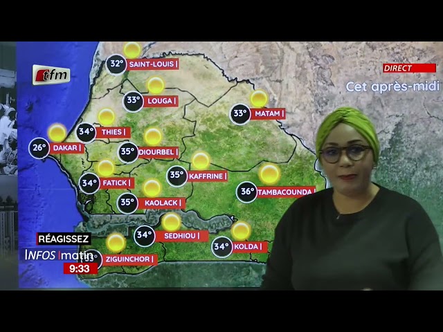 ⁣La météo avec Dieynabou Seydou BA  - Infos matin du 07 janvier 2025