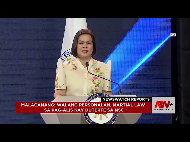 ⁣Malacañang: walang personalan, martial law sa pag-alis kay Duterte sa NSC | NewsWatch Reports