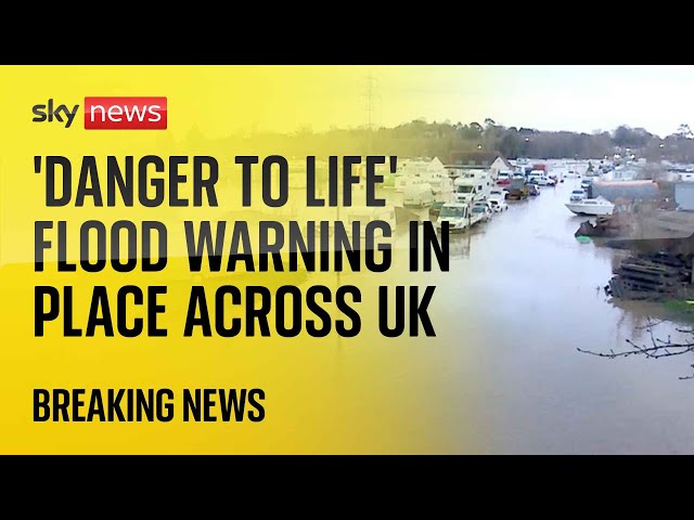 ⁣Live: Flooding in Leicestershire as hundreds of alerts in place across UK