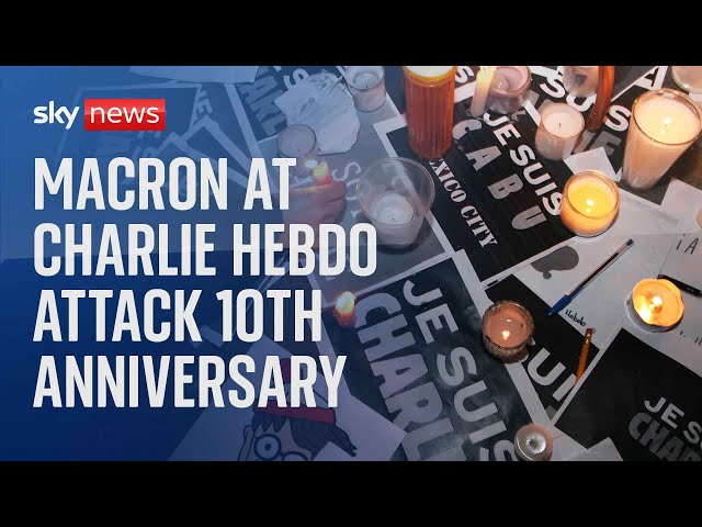 ⁣Live: French President Macron pays tribute on 10th anniversary of Charlie Hebdo magazine attack