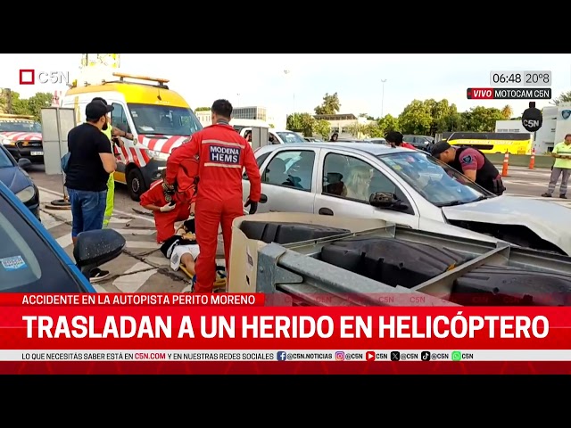 ⁣ACCIDENTE en la AUTOPISTA PERITO MORENO: DOS VEHÍCULOS INVOLUCRADOS