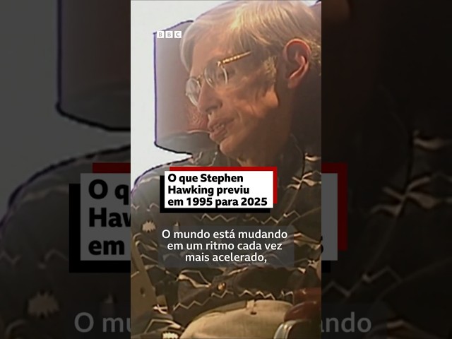 ⁣O que cientista Stephen Hawking previu sobe 2025 ainda em 1995 #bbcnewsbrasil #noticias