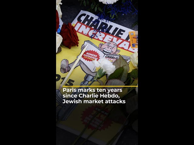 ⁣Paris marks ten years since Charlie Hebdo, Jewish supermarket attacks | AJ #shorts