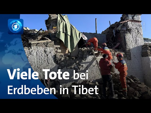 ⁣Schweres Erdbeben erschüttert Tibet