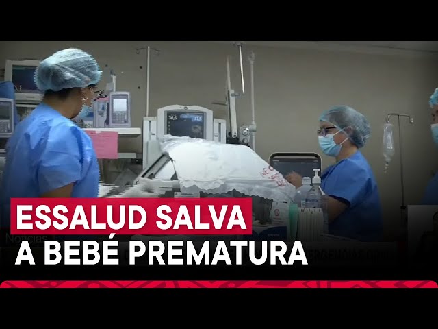 ⁣Hospital de Emergencias Grau de EsSalud salva la vida de bebé prematura con múltiples complicaciones