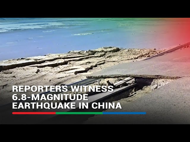 ⁣Reporters witness 6.8-magnitude earthquake in China