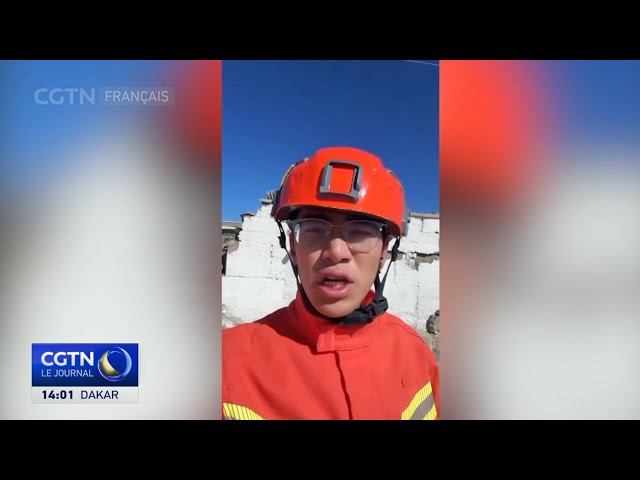 ⁣Un pompier local parle des opérations de secours après un violent séisme au Xizang