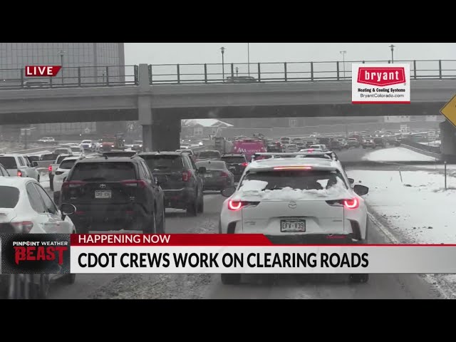 ⁣CDOT crews work to clear roads for morning commute