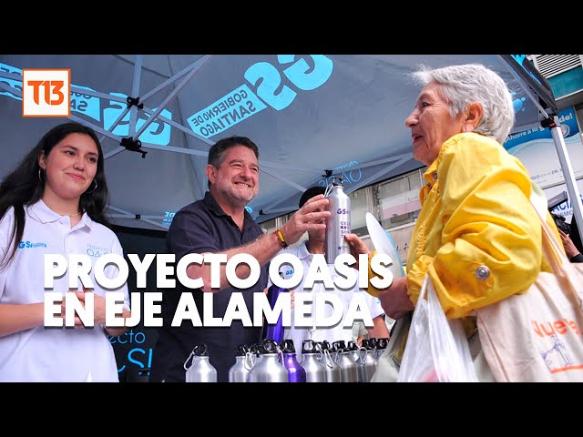 ⁣Proyecto Oasis en eje Alameda: puntos de hidratación funcionarán hasta marzo