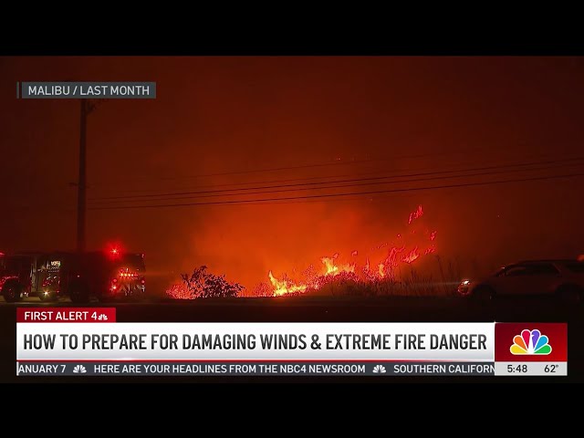 ⁣How to prepare for damaging winds and extreme fire danger