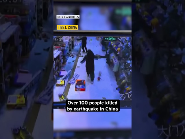 ⁣Over 100 people killed by earthquake in China